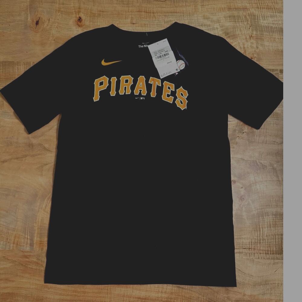 Nike Pittsburgh Pirates Ke'Bryan Hayes #13 Black T-Shirt Size L (14/16)